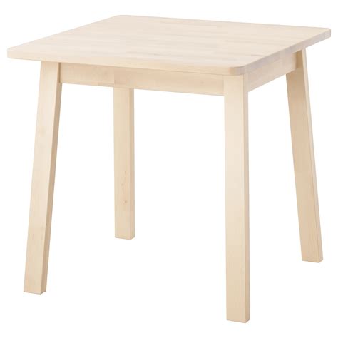 Less risk of children hitting their head as the table has rounded corners. . Norraker table ikea